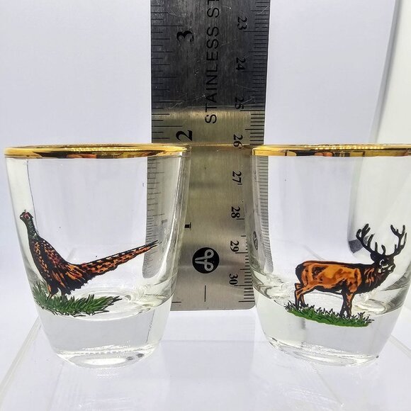 Ruhrglas Wildlife Game Mini Shot Glasses Boar Pheasant Buck Hawk Doe - Picture 10 of 14